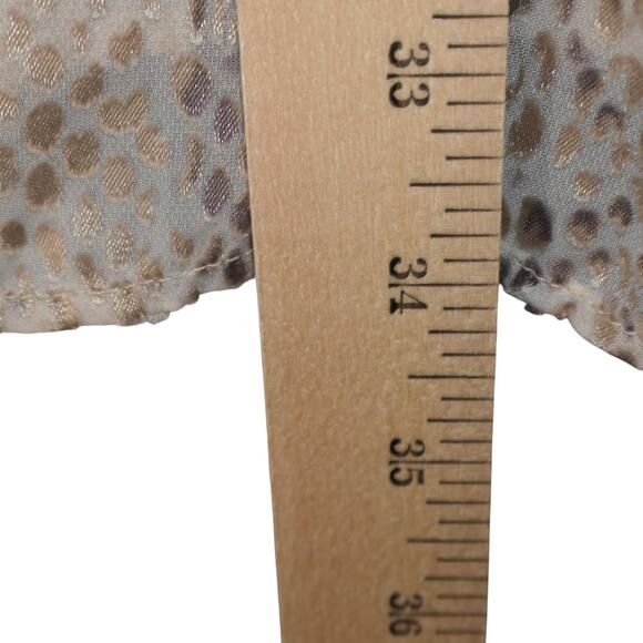 Silence Noise Anthropologie Dress Womens S Beige Metallic Animal Halter Mini - Picture 6 of 13